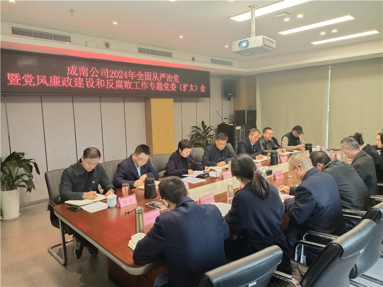 成南公司召開(kāi)2024年全面從嚴(yán)治黨暨黨風(fēng)廉政建設(shè)和反腐敗工作專題黨委（擴(kuò)大）會(huì).jpg